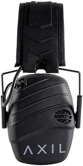 AXIL TRACKR All Purpose Earmuffs | True Noise Isolation, Sweat & Water Resistant with Built-in 2-Directional Microphone, Used for Tactical, Auto Racing, Shooting, Hunting, Industrial, Construction