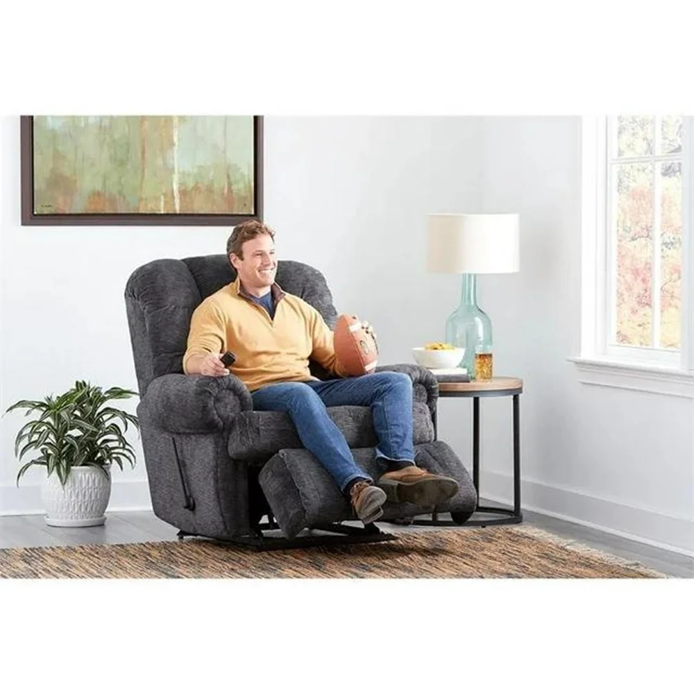 King Of Comfort Furniture Stallion Recliner. Big Man  Wallsaver Recliner. Extended Length 79" Weight Capacity 500 lbs. Seat Width 25" Free Curbside Delivery.