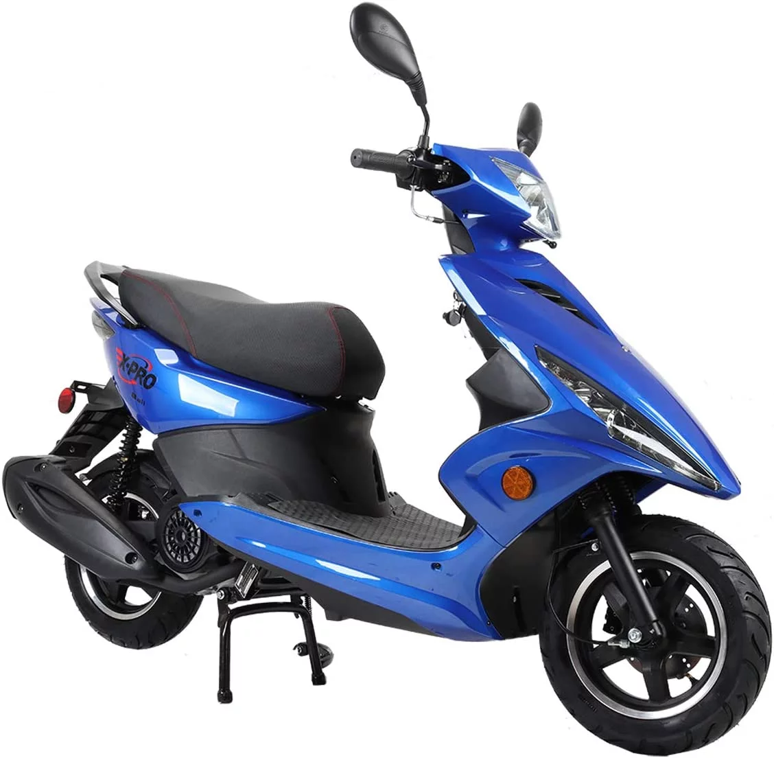 X-Pro Brand New 150cc Gas Powered Moped Scooter, 10" Aluminum Wheels Electric Start Large Headlights