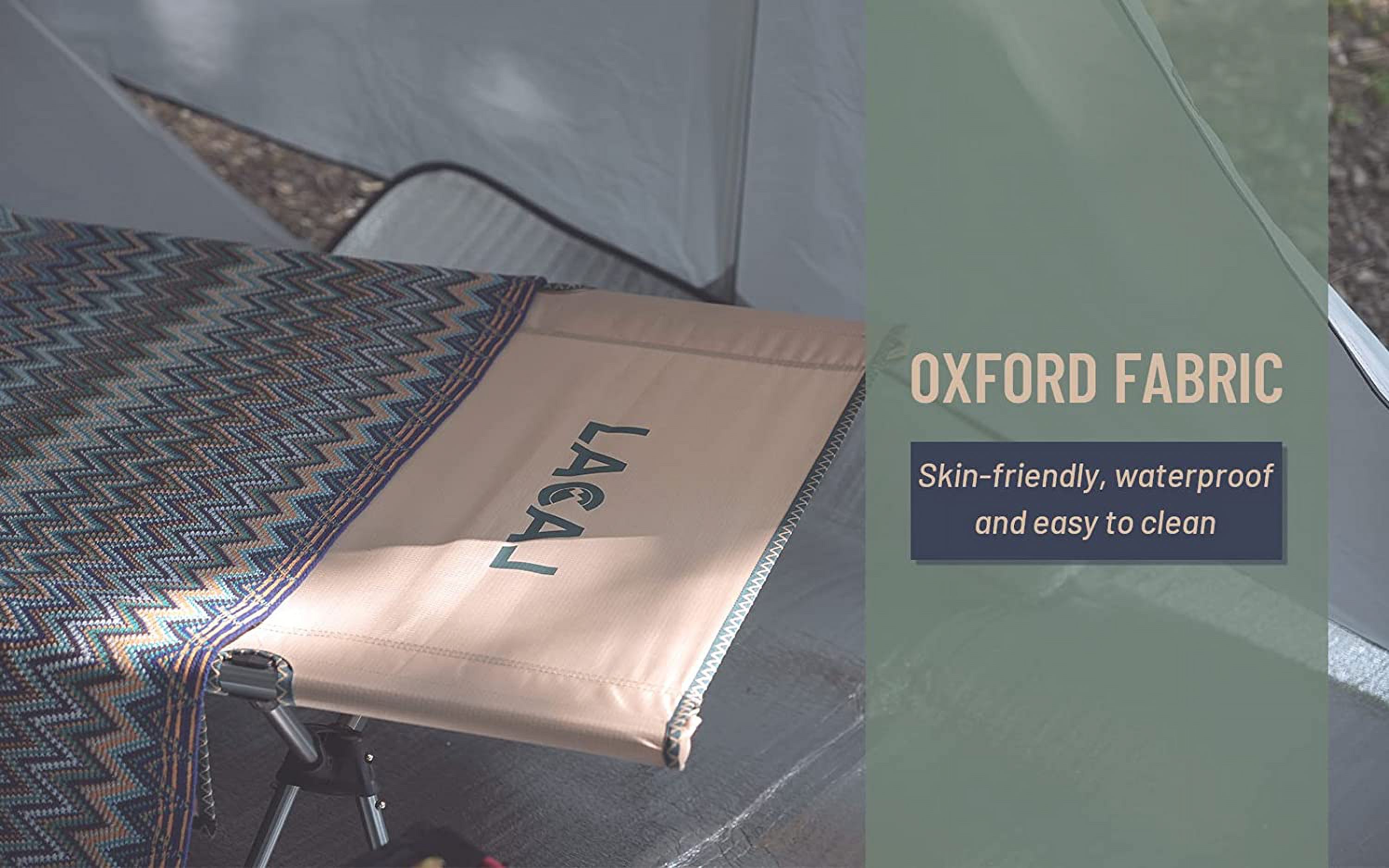 Foldable High/Low 2 Modes Camping Cot with Side Pocket, Extend Legs, Storage Bag, Ultralight & Durable Backpacking Travel Tent Cot, Easy to use for Woman & Man