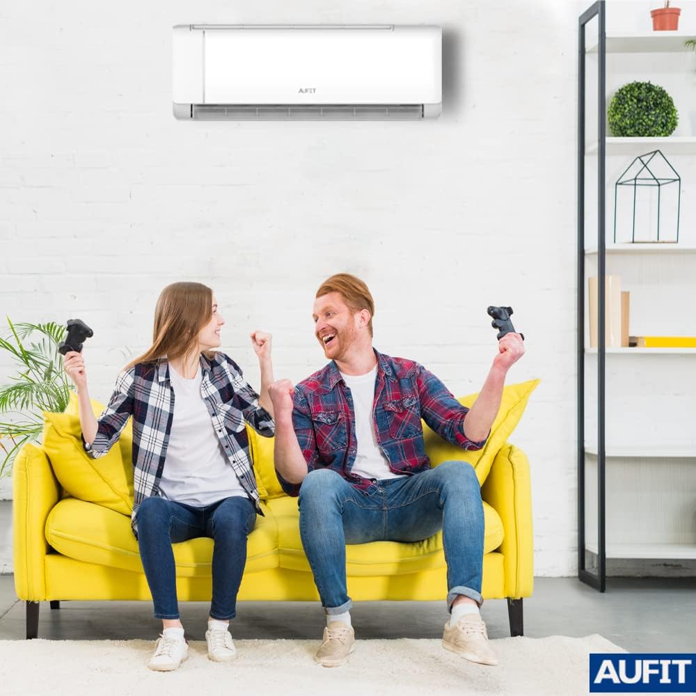 Aufit Series, Mini Split Air Conditioner and Heater, 12,000 BTU, 220V, 21 SEER2, Wall Mount Ductless Inverter Heat Pump System, Including 9ft Installation kit