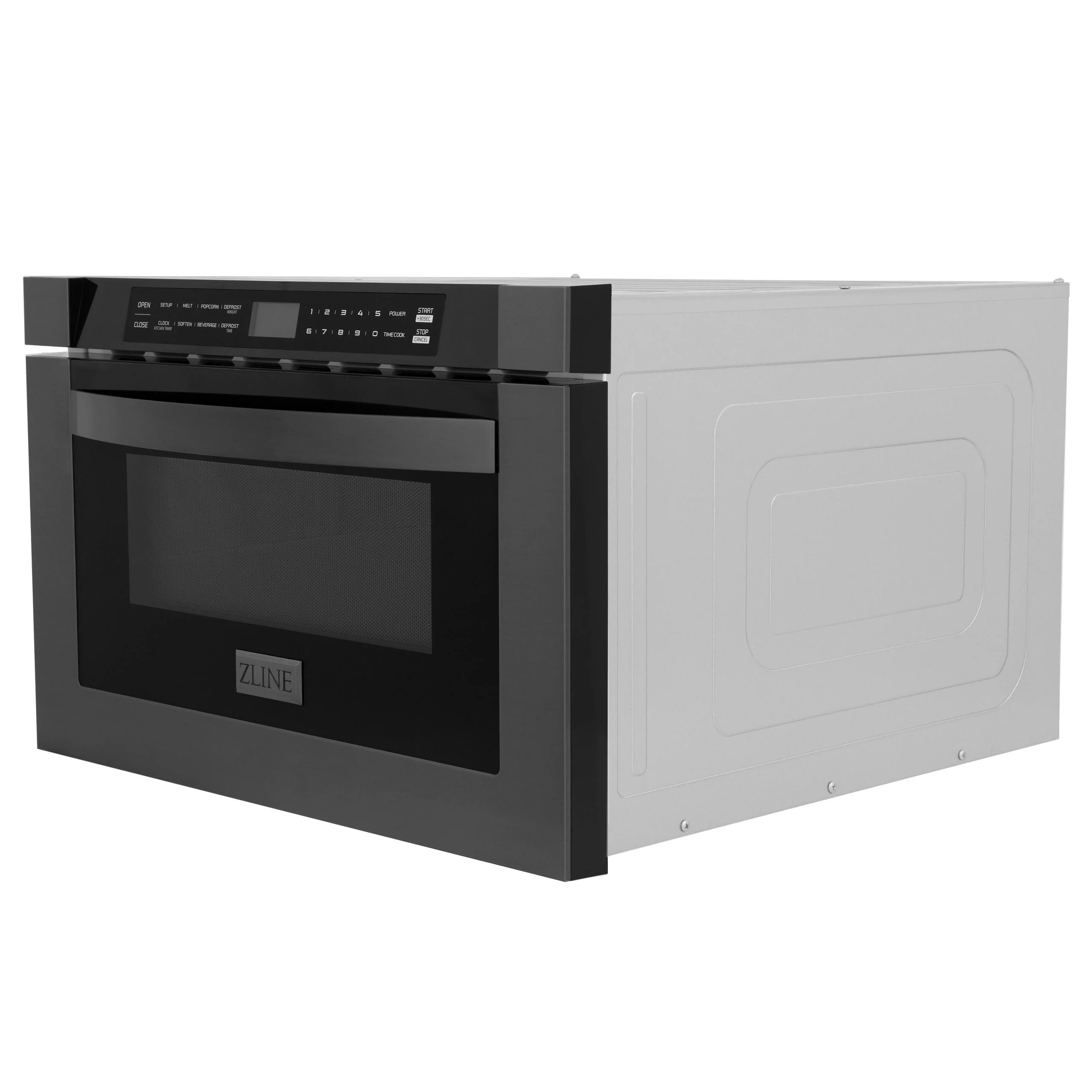 ZLINE 24" 1.2 cu. ft. Microwave Drawer in Black Stainless Steel