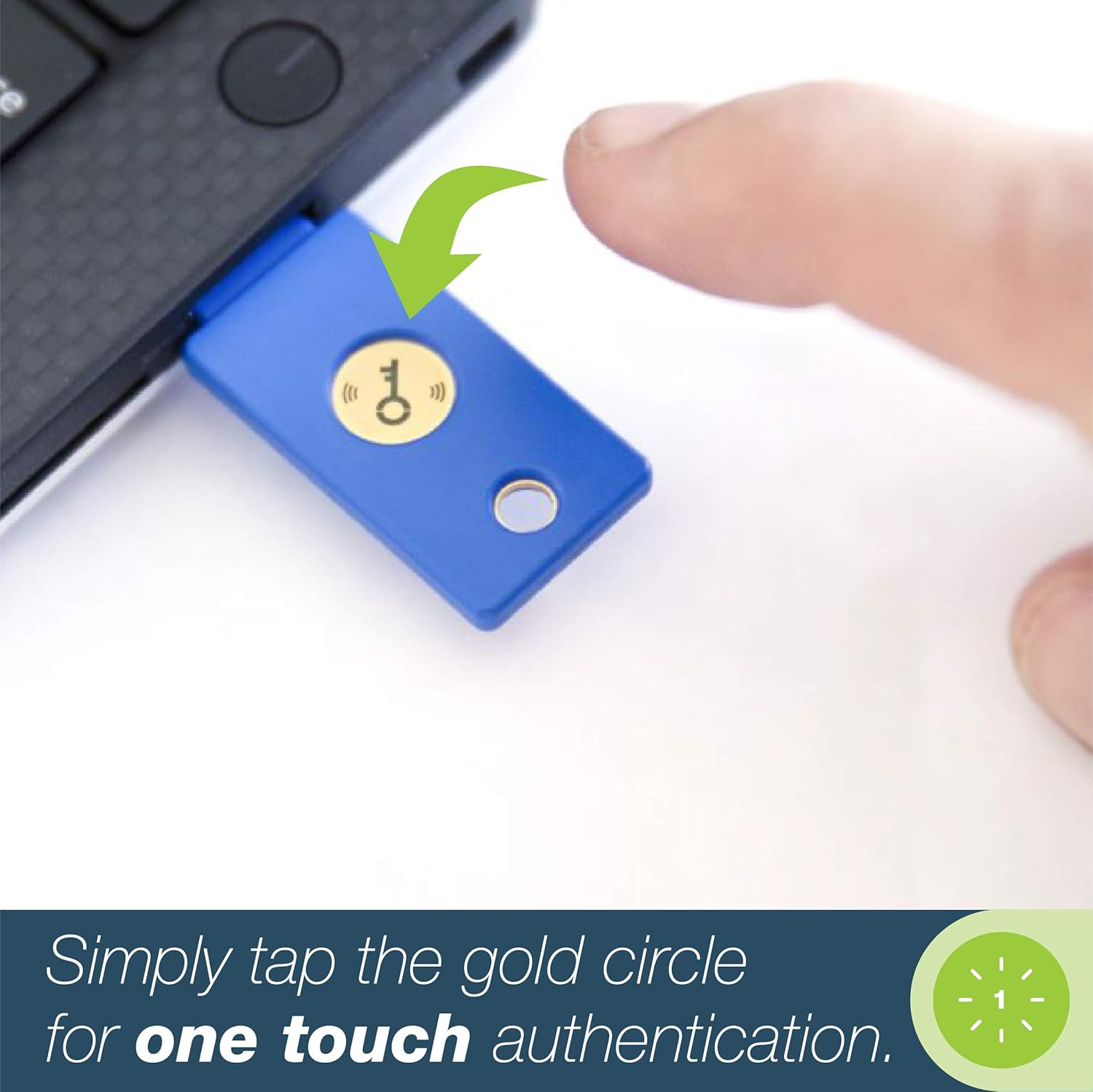 Yubico FIDO Security Key NFC - Two Factor Authentication USB and NFC Security Key, Fits USB-A Ports and Works with Supported NFC Mobile Devices – FIDO U2F and FIDO2 Certified - More Than a Password Pack of 2