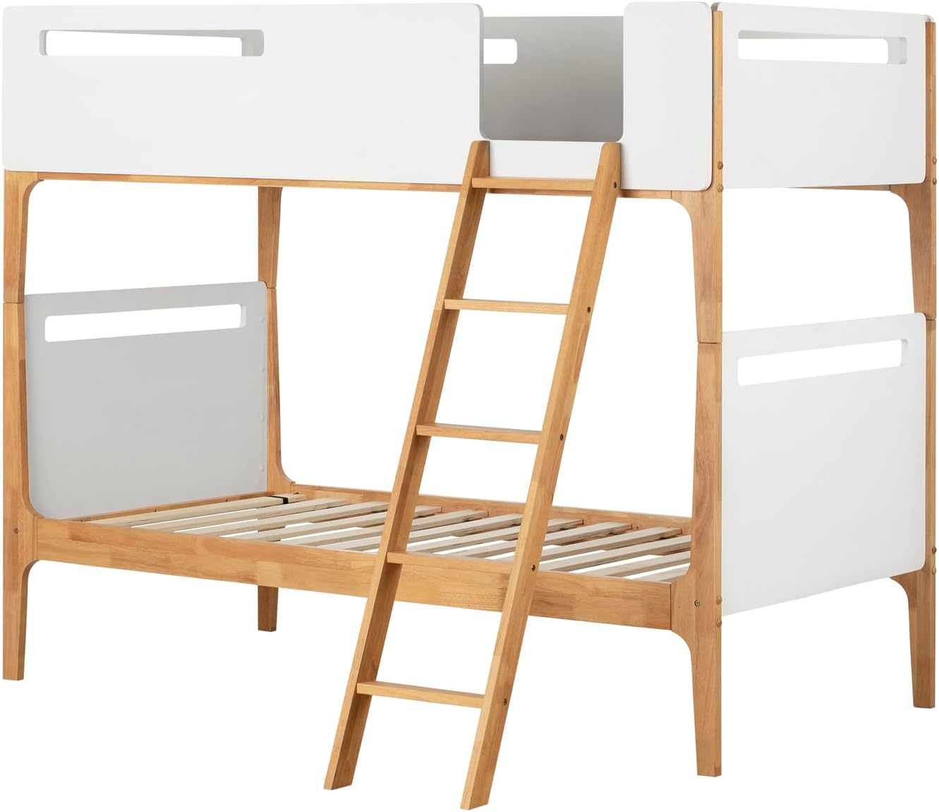 Boldly Bohemian Bed with Desk Pure White, Rectangular, Twin Size, Murphy bed, Wood - 77 x 42 x 72.5 inches