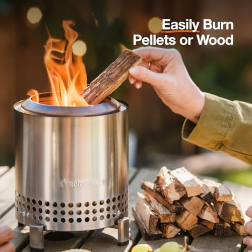 Solo Stove Mesa XL, 7 Inch Tabletop Fire Pit with Stand - Smokeless, Stainless Steel Fire Pit for Camping, Outdoor & Patio- Wood Burning or Pellet Fueled Portable Bonfire, 2.3lbs, Bronze