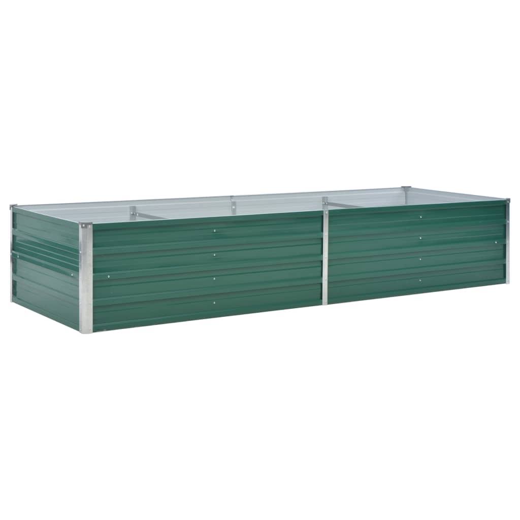 vidaXL Garden Raised Bed Galvanized Steel 126x22x31.5x22x31.3x22 Gray