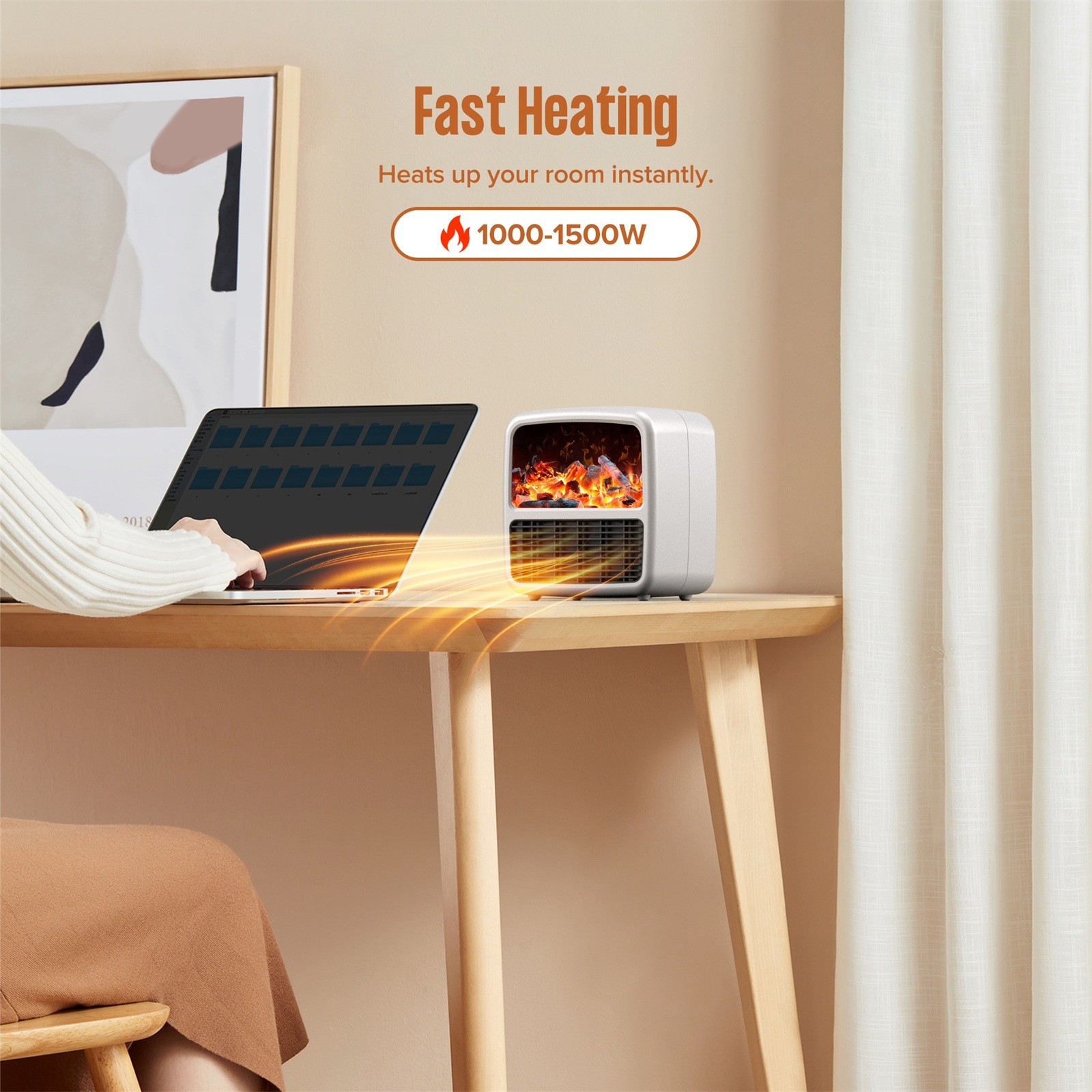 Clearance TOFOTL Space Heater, Energy Efficient Space Heater For Indoor Use Office Room, Portable Personal Small Ceramic Electric Heater With Fast Heating