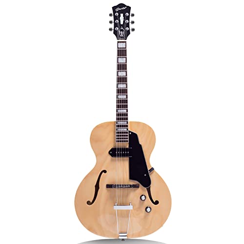 GROTE Jazz Electric Guitar Hollow Body Chrome Hardware P90 pickup (RED)