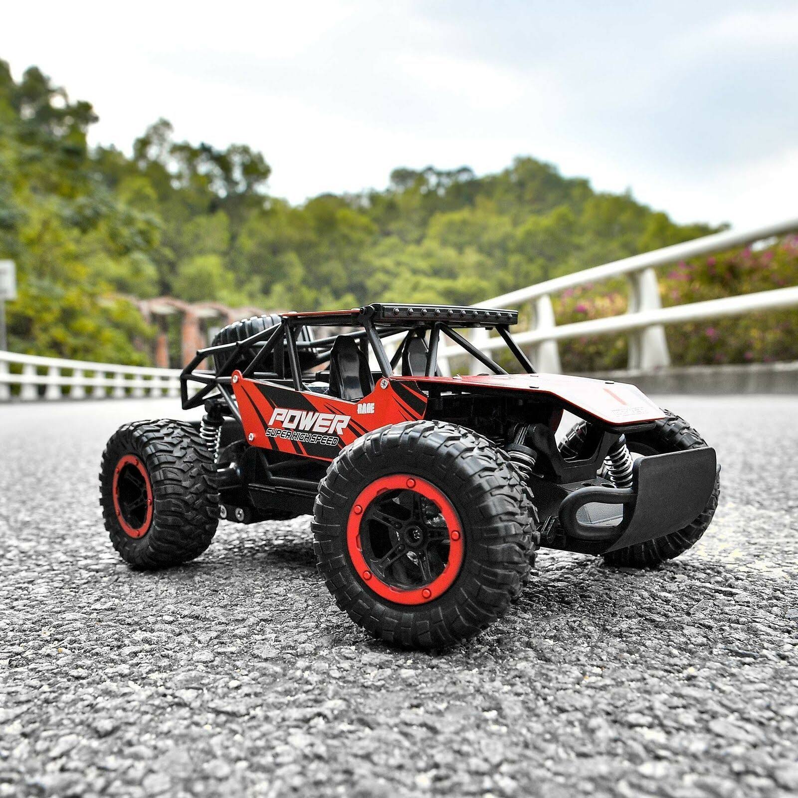 BEZGAR Remote Control Car, 1:14 Aluminium Alloy Off Road Large Size Kids High Speed Fast Racing Monster Vehicle Hobby Truck Elec