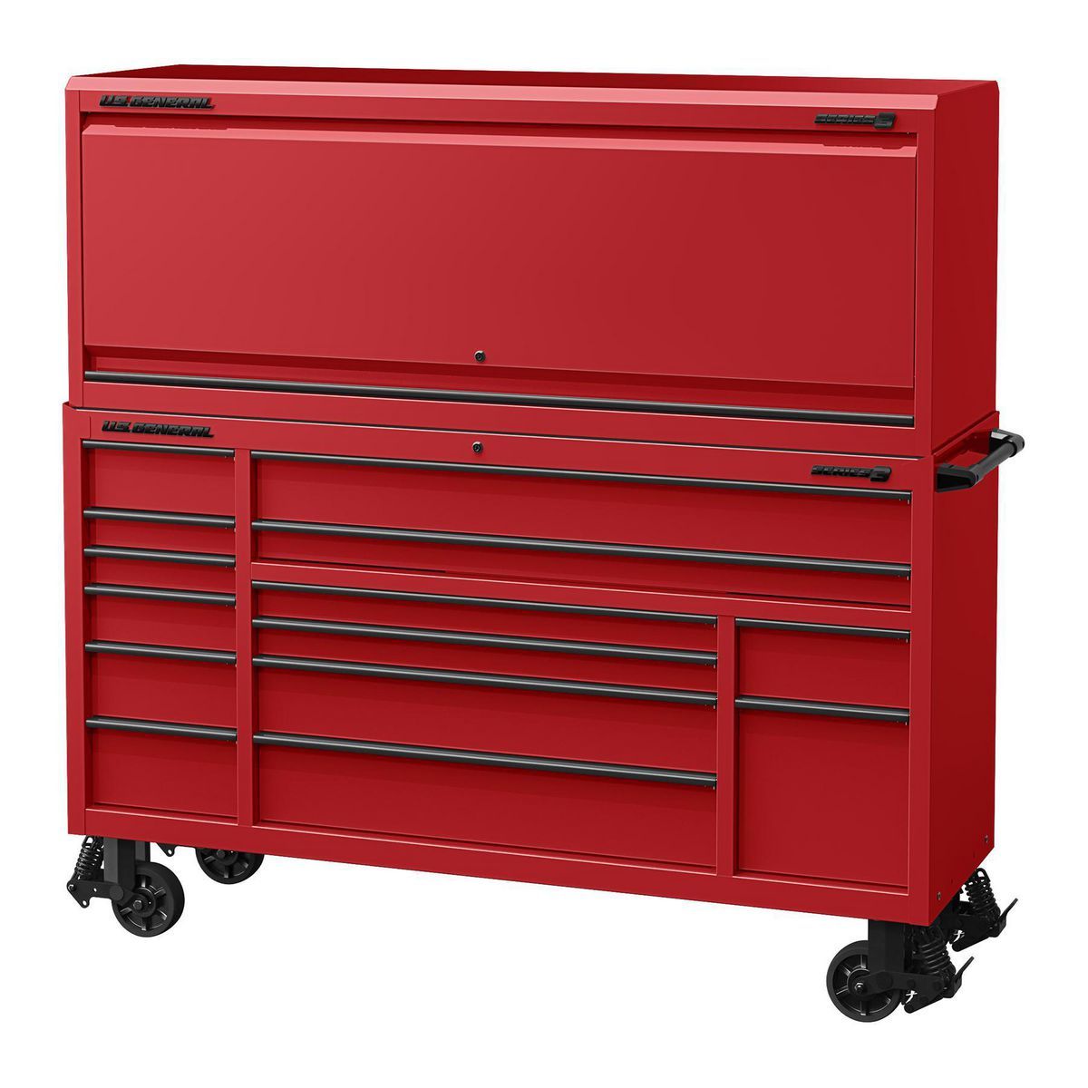 U.S. GENERAL 72 in. x 22 in. Triple-Bank Roll Cab, Series 3, Slate Gray