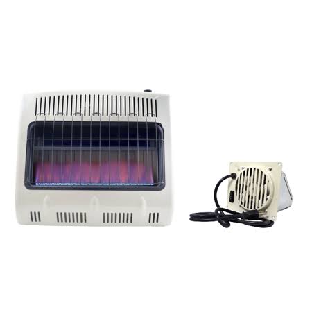 Mr. Heater Mhvfb30ngt Vent-Free 30,000 BTU Blue Flame Natural GAS Heater + Mr. Heater F299201 Vent-Free Blower Accessory Kit