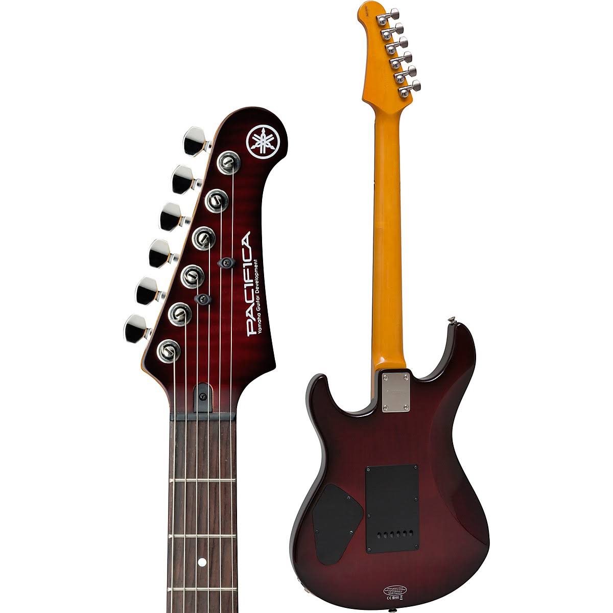 Yamaha Pacifica 611VFM Electric Guitar - Dark Red Burst with Rosewood Fretboard