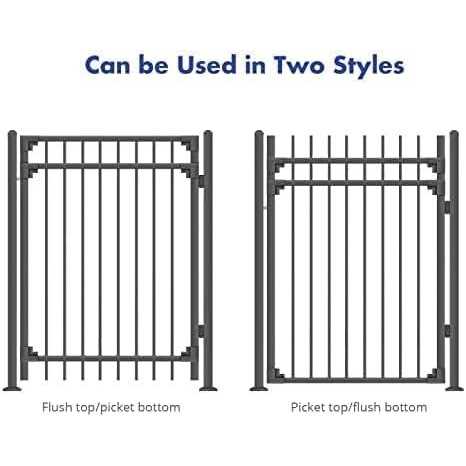 Xcel Black Steel Anti-Rust Fence Gate Flat End Pickets 4ft W x 5ft H - Shop Hardware Tools Online Store