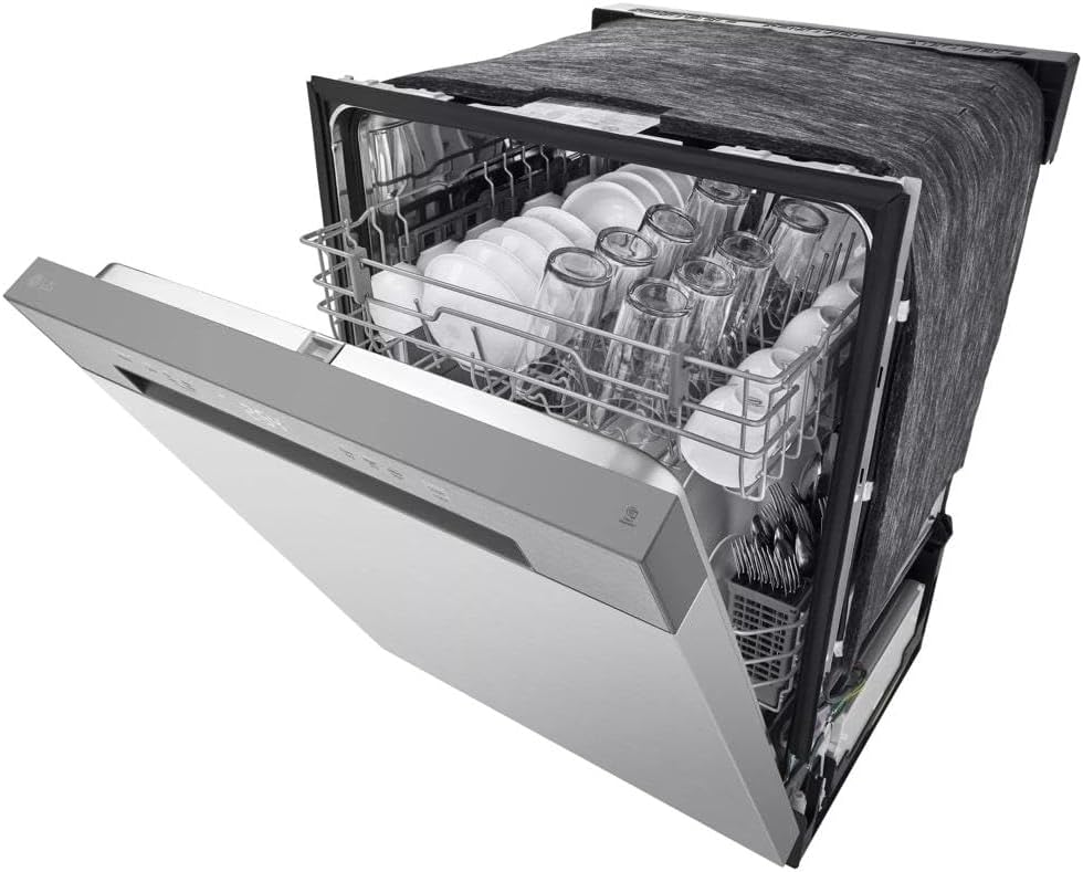 LG 24-Inch Front Control Dishwasher with SenseClean in Stainless Steel - LDFC2423V