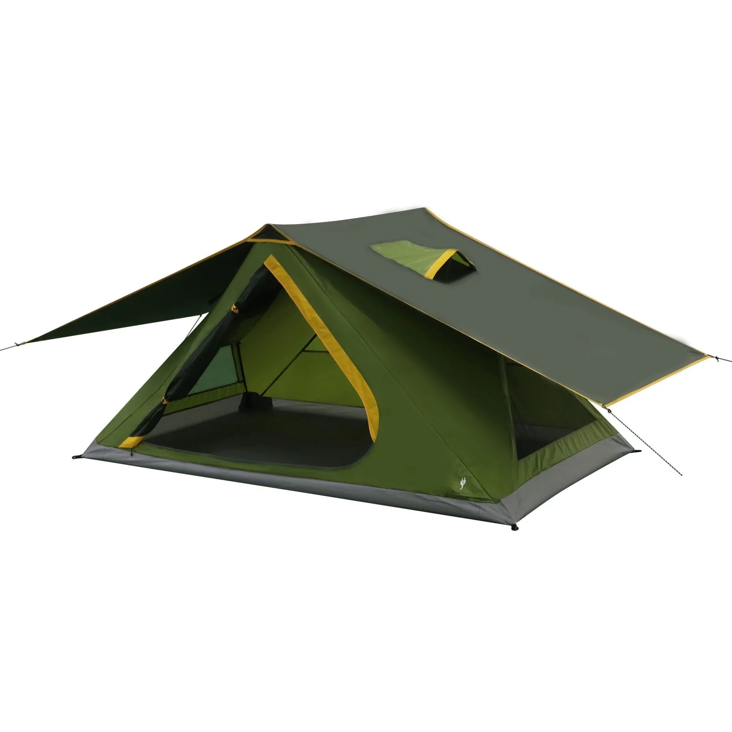Ozark Trail 2-Person Pop up Instant Hub Tent, Green, Dimensions: 57.48x88.58x51.18, 7.5 lbs.
