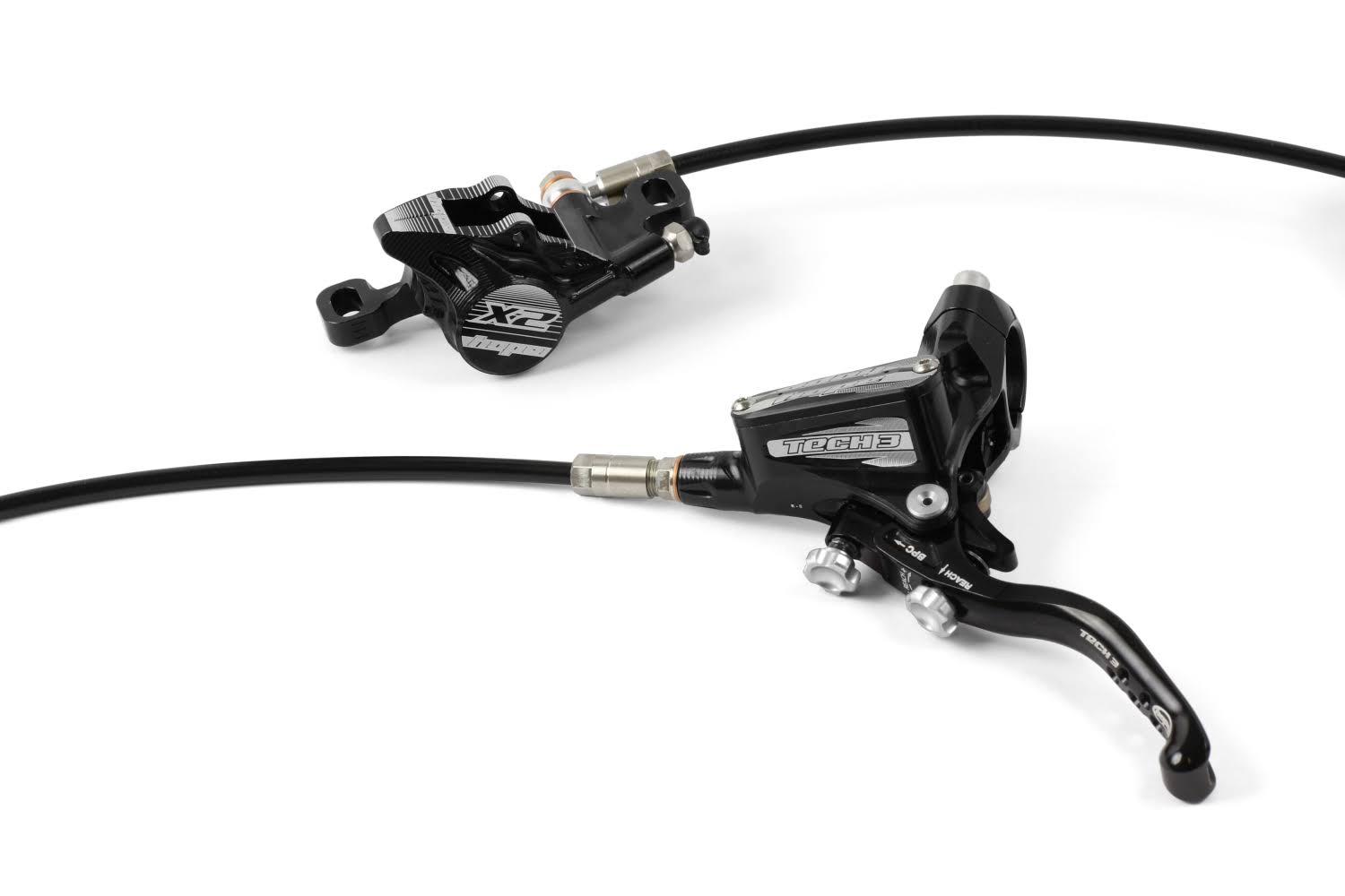 Hope Tech 3 X2 Brake (No Rotor) - Right Hand - Front - Black