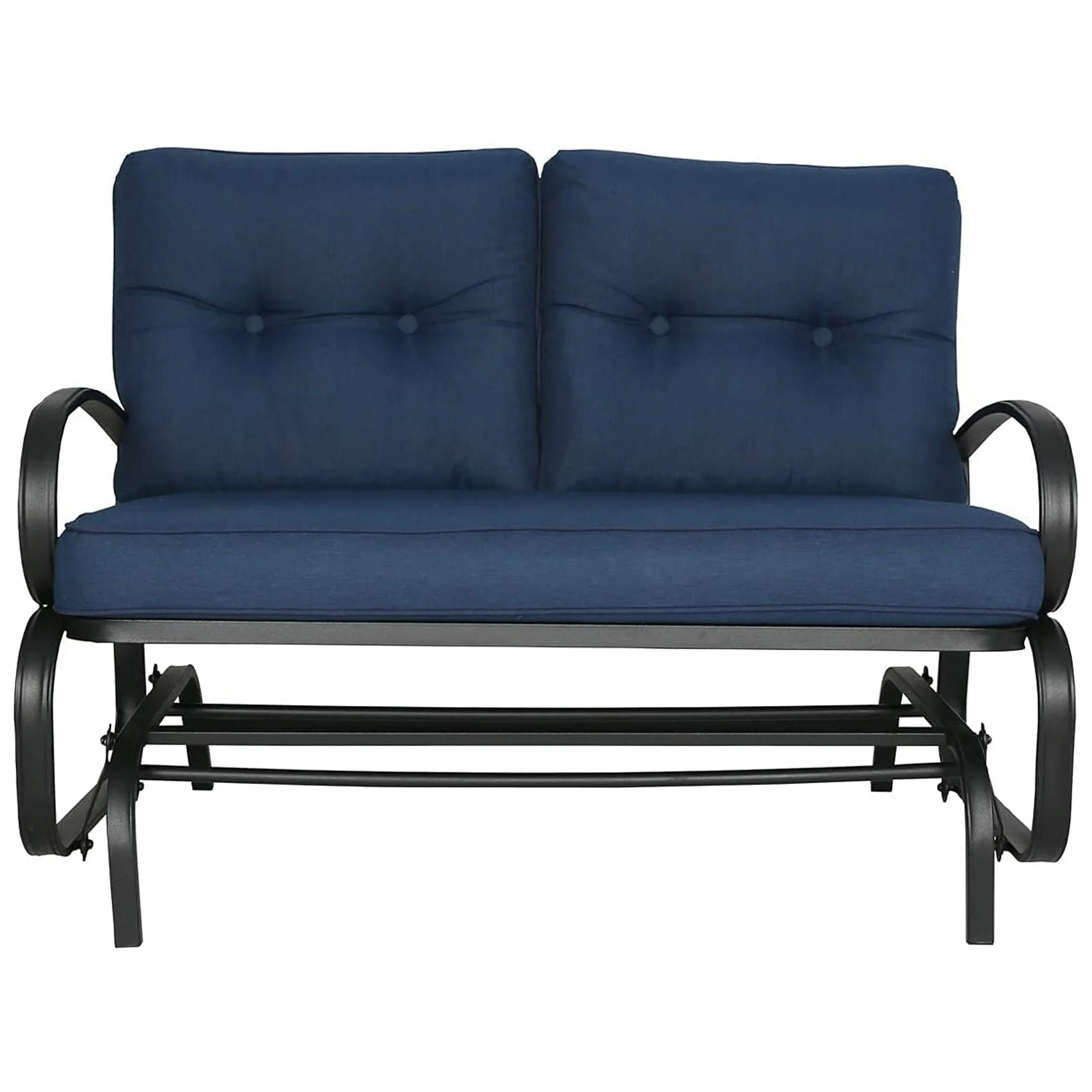 Outdoor Loveseat Patio Swing Glider Bench Chair with Cushion Navy