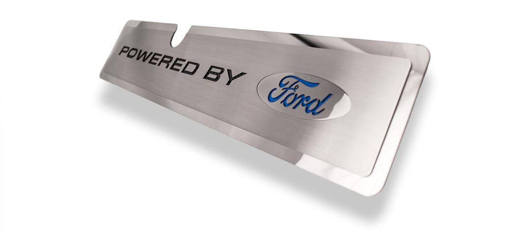 American Car Craft 273071-BGRN 2015-2021 Mustang GT/EcoBoost Radiator Cover Vanity Plate Ford