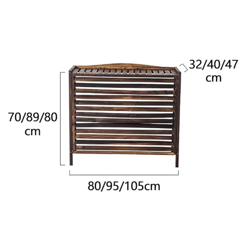 Outdoor Wooden Air Conditioner Cover, Flower Stand Privacy Fence Screen Privacy Screen Decorative Fence Panel, Ac Fence for Outside Unit, Trash Can Enclosure