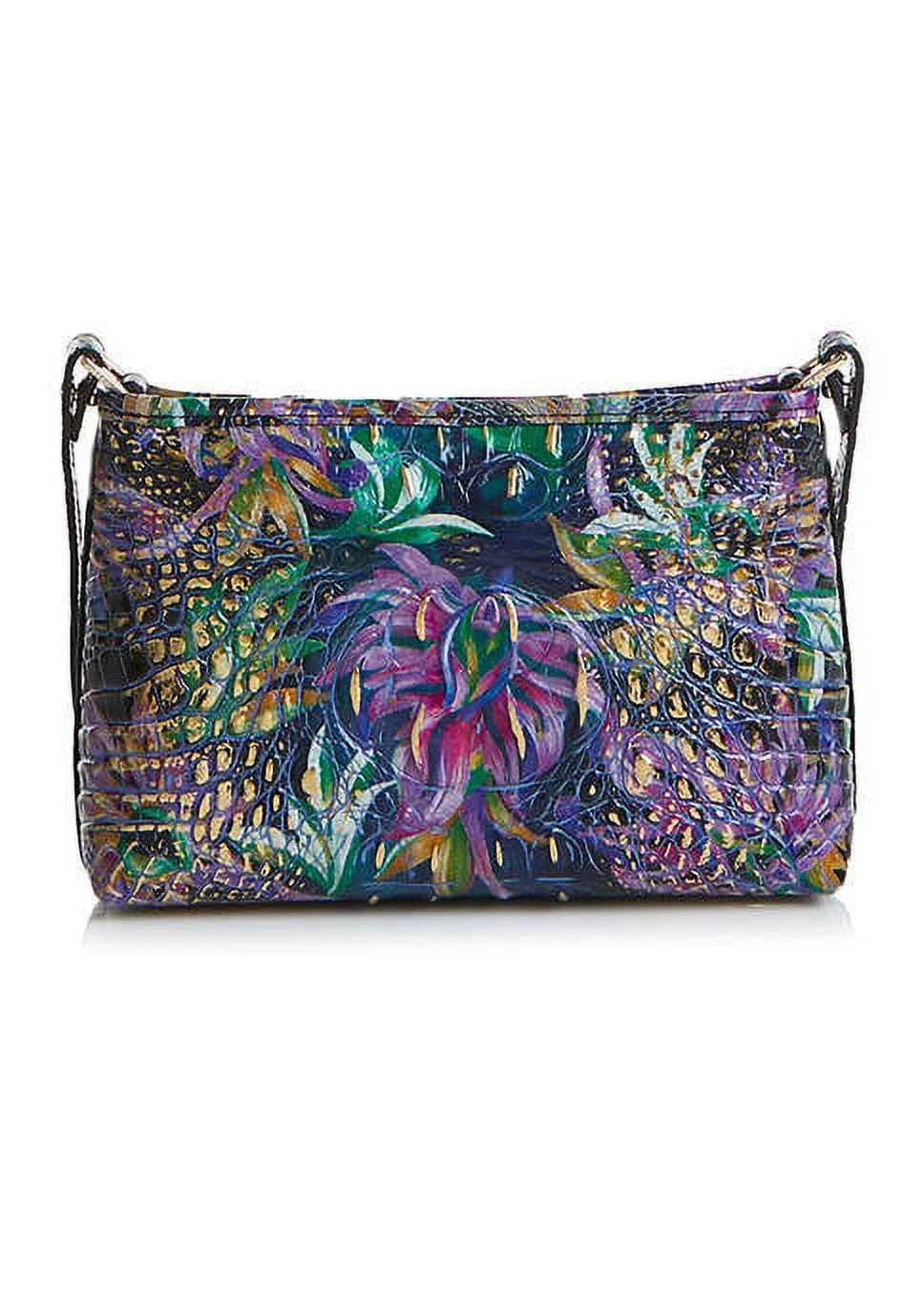 Brahmin Lorelei Visionary Floral Blue/Green/Purple/Navy/Gold Crossbody