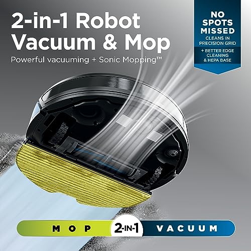 Shark AV2501S AI Ultra Robot Vacuum, with Matrix Clean, Home Mapping, 30-Day Capacity HEPA Bagless Self Empty Base, Perfect for Pet Hair, Wifi, Dark Grey
