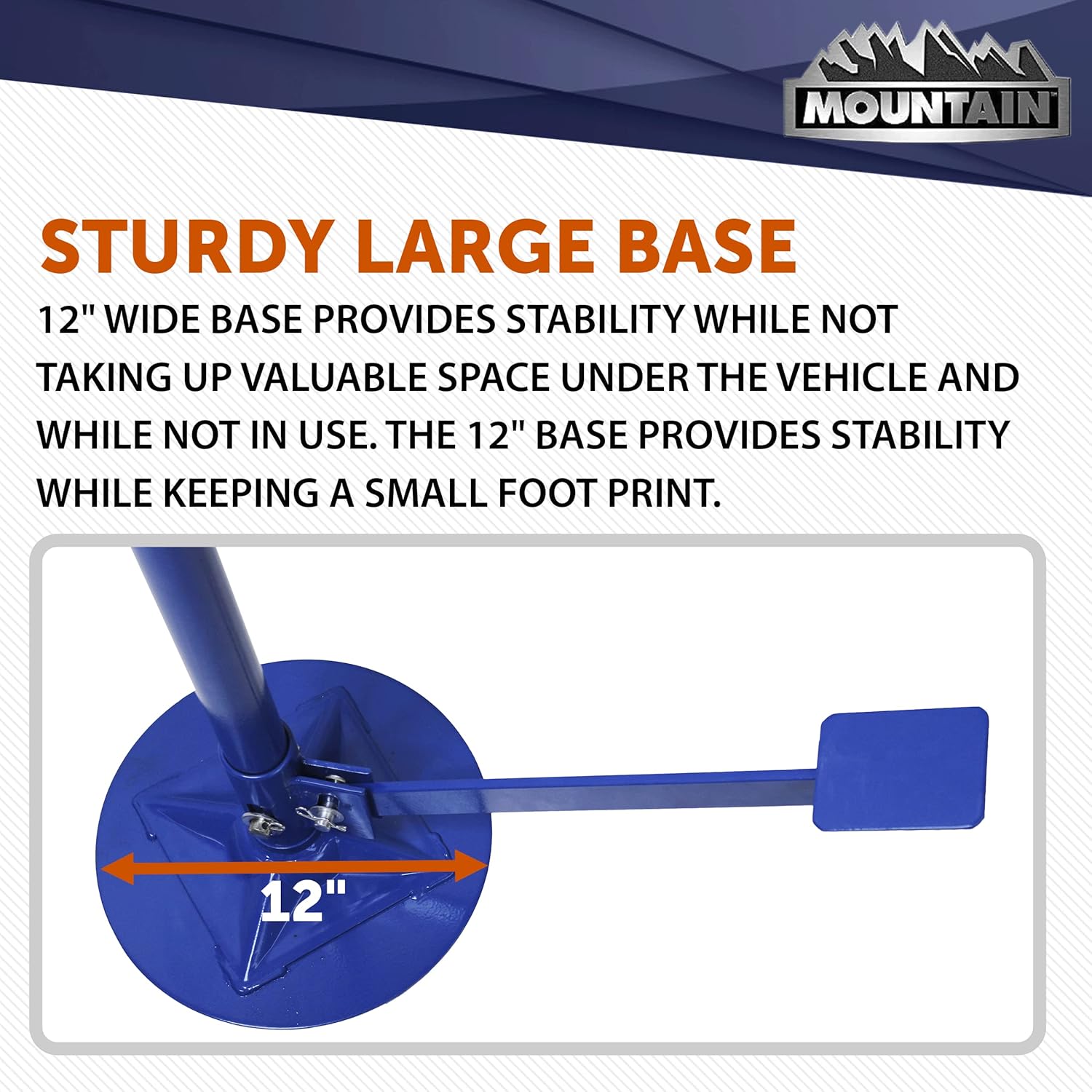K Tool International Mountain 3/4 Ton Capacity Utility Underhoist Stand with Pedal; Sturdy Large Base, Heavy Duty Steel, 1,500 Lb. Lift Capacity; MTN50754A