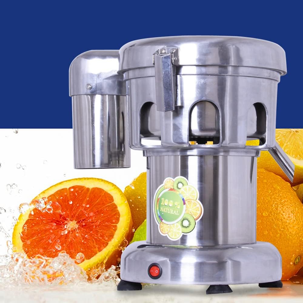 Commercial Juice Extractor, 370W 110V Electric Juicer, Fruit Vegetables Blender Juice Maker, Stainless Steel Heavy Duty Juice Extractor Machine, 2800r/min, 80-100kg/hr