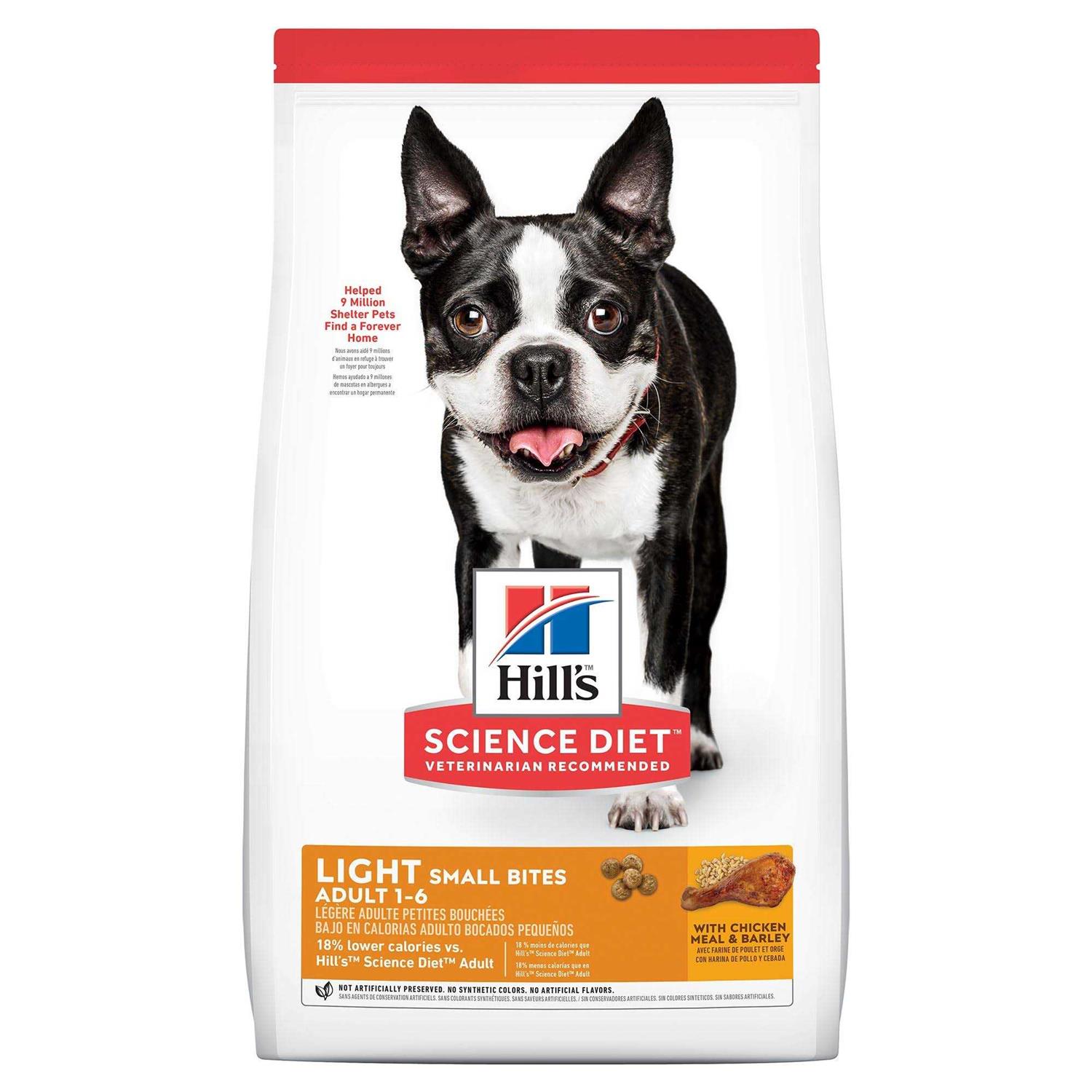 Hill's Science Diet Adult Light Small Bites Chicken Meal &amp; Barley Dry Dog Food - Pet Supplies online store