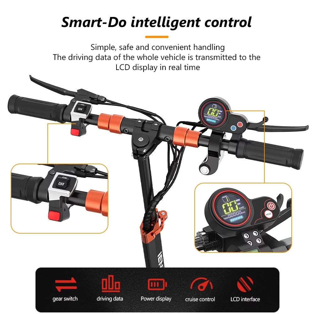 iENYRID 800W Electric Scooter for Men Women Electric Skateboard, Adult Foldable E-Scooter, 28 MPH 22 Miles Long Rang, 10 inch Road Tires