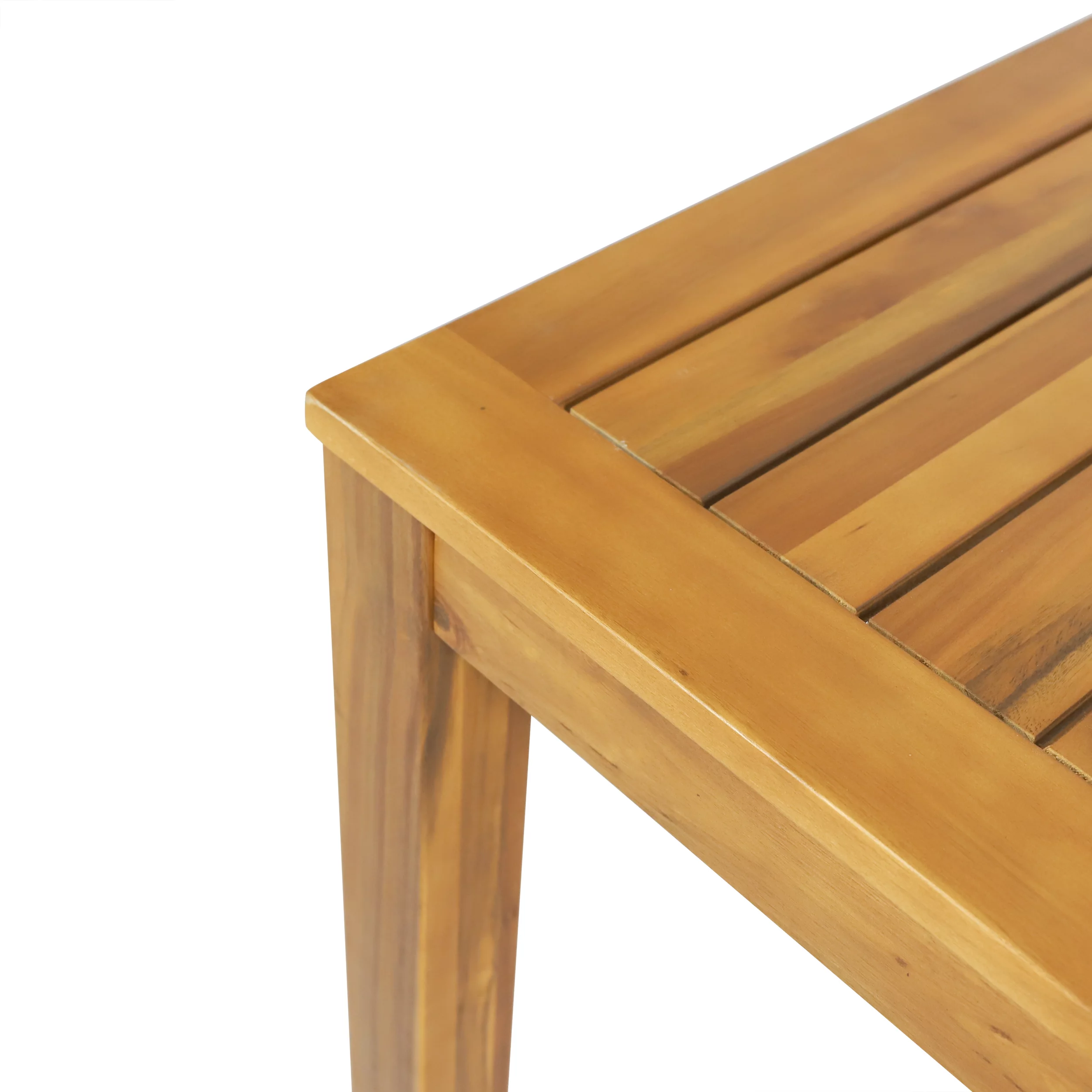 Woven Paths Outdoor Rustic Rectangle Acacia wood Dining Table, Brown