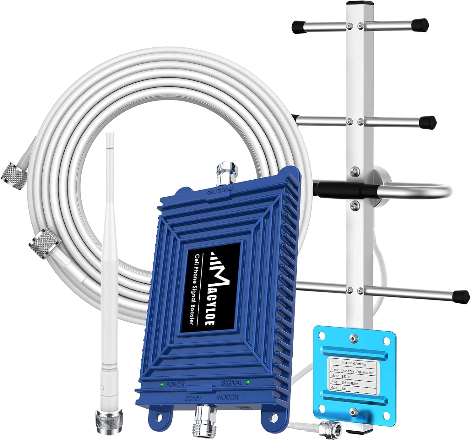 Verizon Home Cell Signal Booster Supports All US Carriers-Verizon，AT&T，T-Mobile，US Cellular 700Mhz Band 13/12/17 Signal Booster for Cell Phone Improves 4G LTE Signal Cover Up to 3,000 Sq. Ft