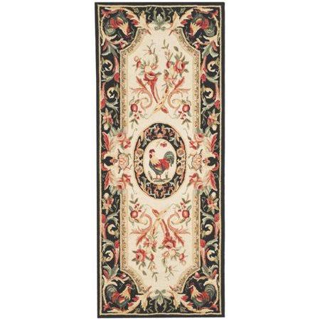 August Grove Kinchen Hand-Hooked Wool Black/Beige Area Rug, Size: Runner 3& x 10& - Avayadevconnect