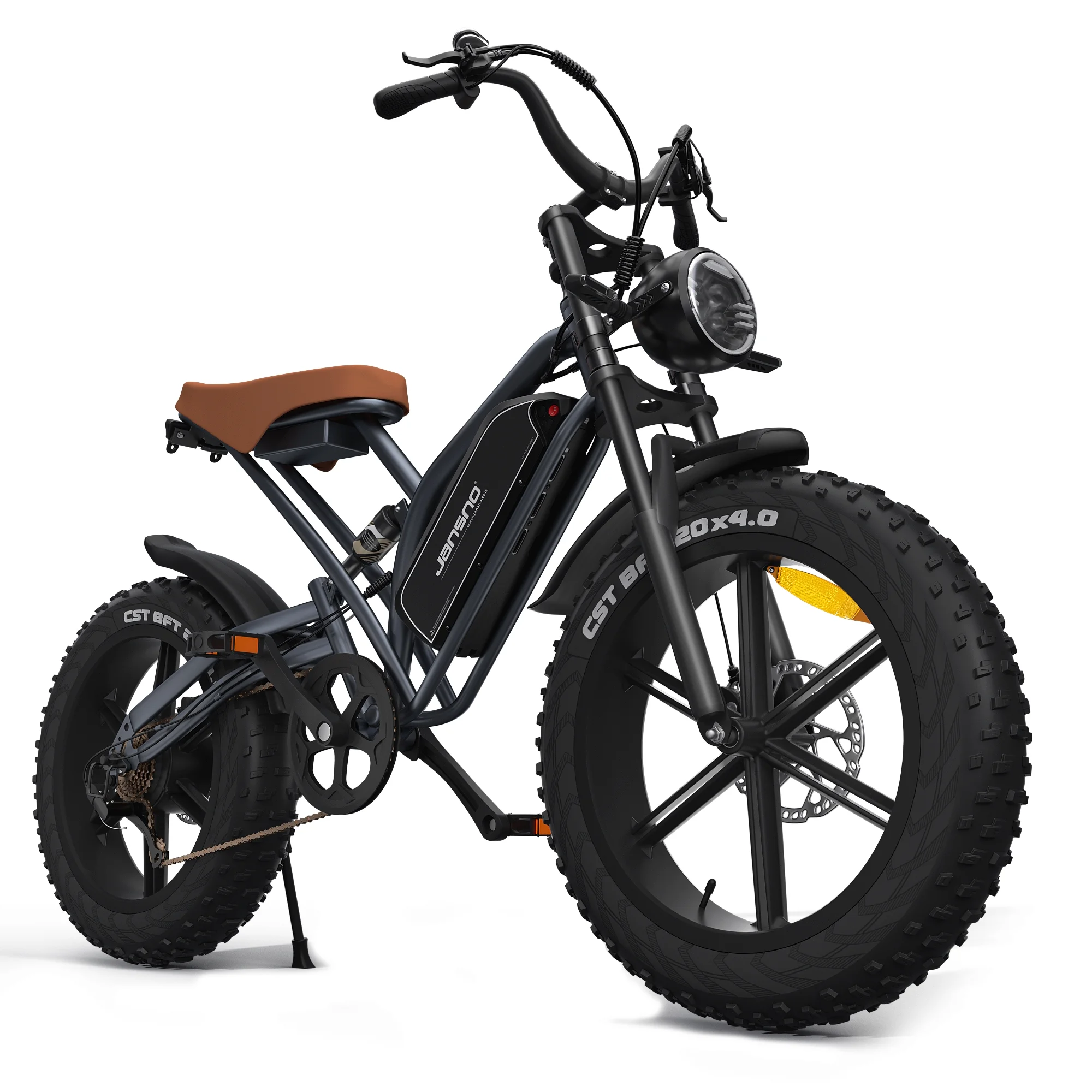 Arnahaishe 20" 4.0 Fat Tire Electric Bike for Adults, 750W Adults E Bike, 48V 14Ah Removable Li-Ion Battery, Professional 7-Speed, Electric Mountain Bicycle Beach Bike Snow Bike Ebike for Men