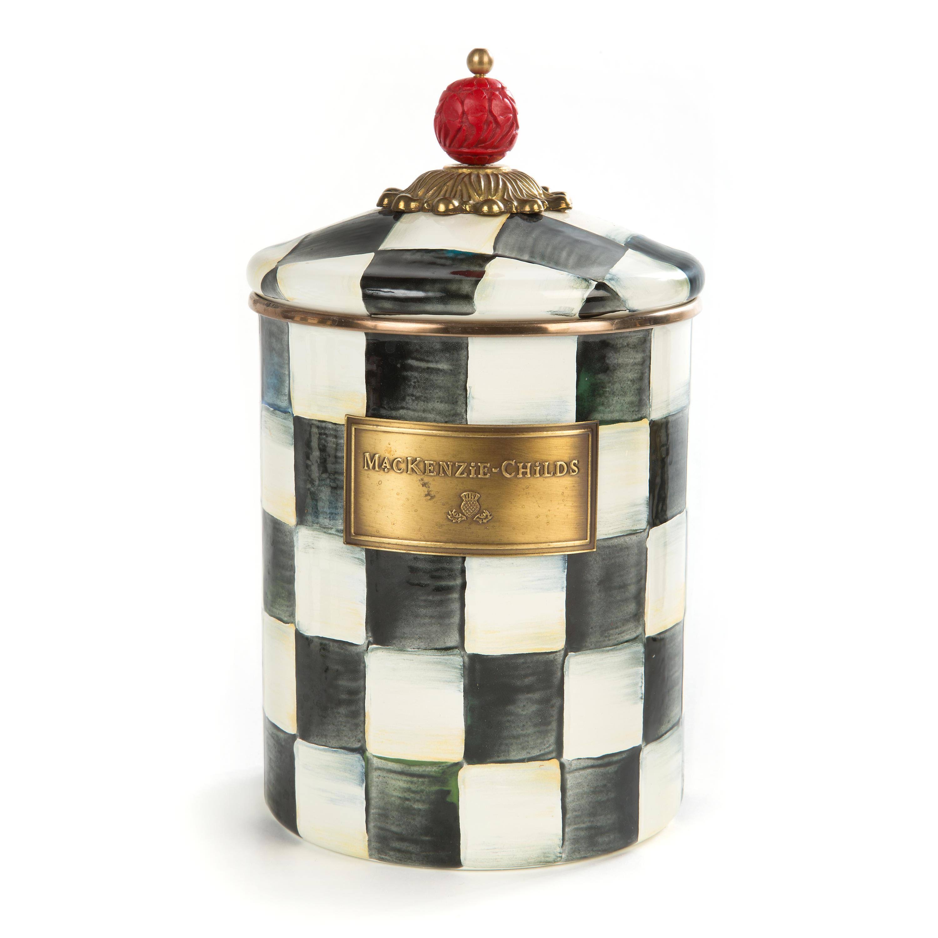MacKenzie-Childs - Courtly Check Enamel Canister - Medium