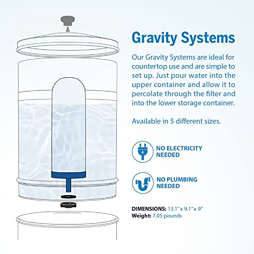 ProOne Traveler+ Stainless-Steel Gravity Water Filter System