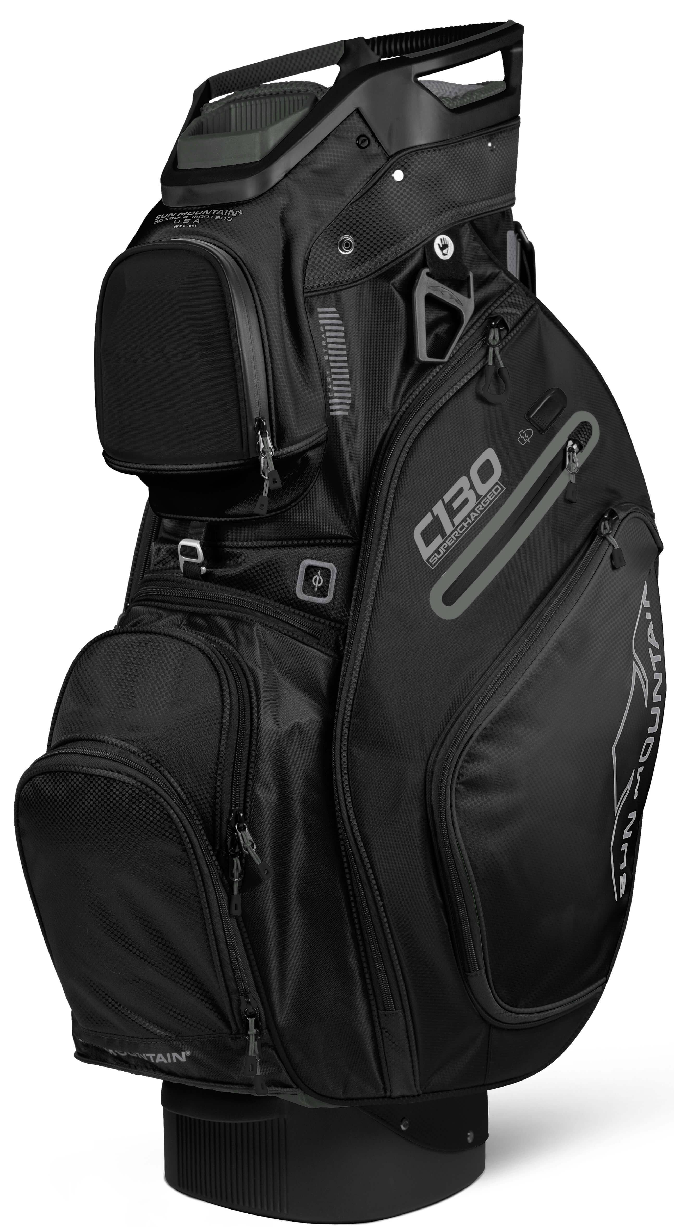 Sun Mountain 2019 C-130 Supercharged Cart Bag | Black