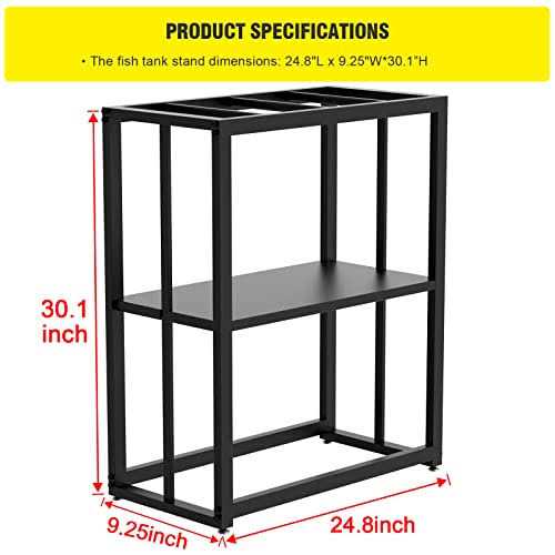 Likeem Fish Tank Stand Metal Aquarium Stand 20 Gallon Aquarium Turtle Tank 24.8 x 9.25 x 30.1 - Pet Supplies online store