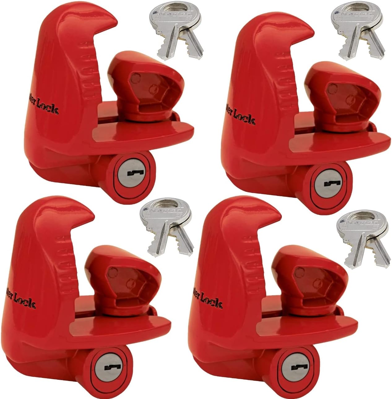 Master Lock - Universal Size Fits 1-7/8", 2", and 2-5/16" Couplers - Trailer Locks 389DAT, 3 Pack