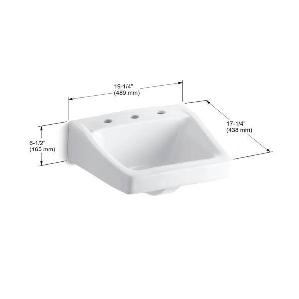 Kohler K-2032-0 Greenwich Wall-Mount Bathroom Sink White