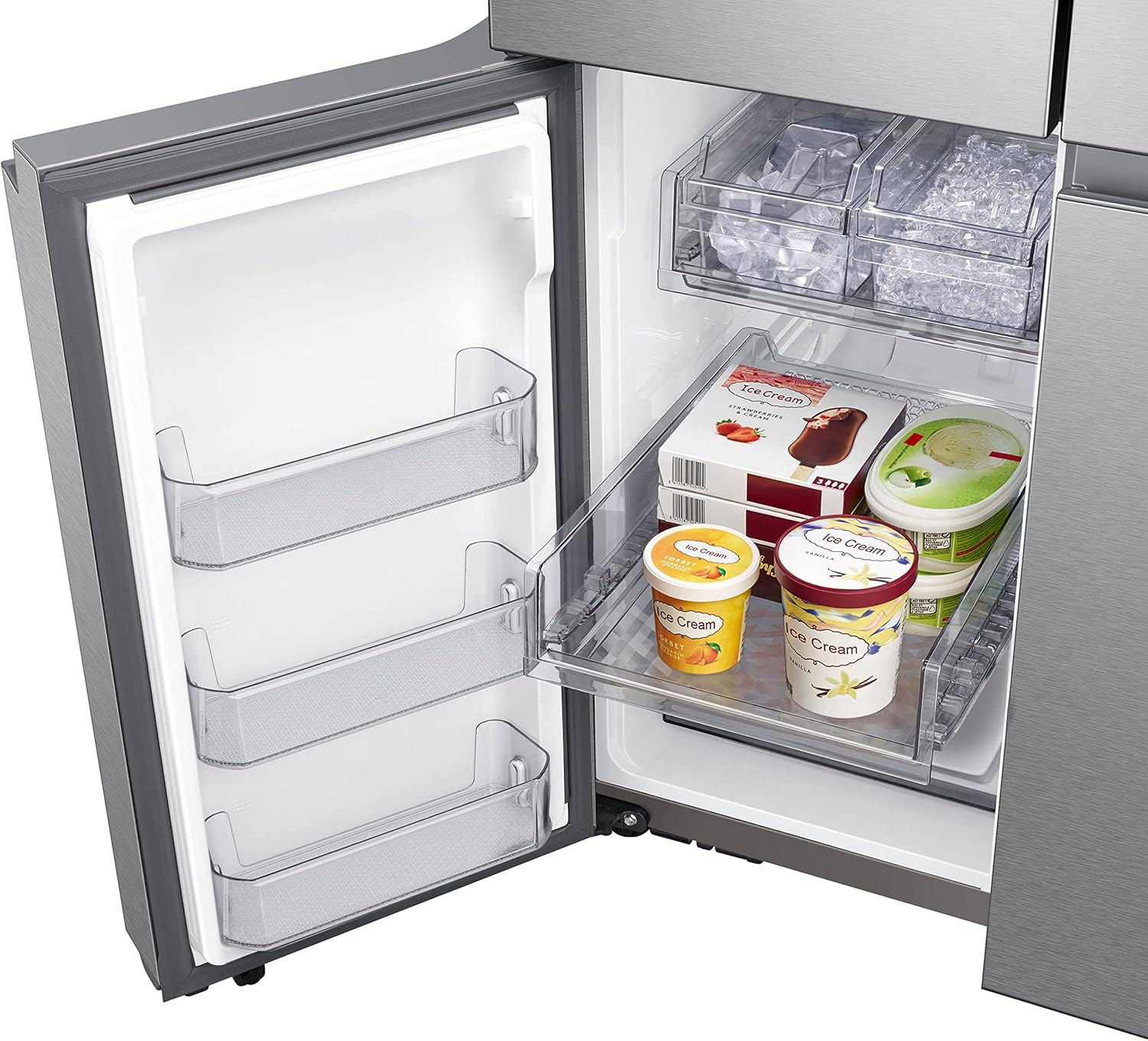 SAMSUNG 29 Cu Ft Smart 4-Door Flex Refrigerator w/ Family Hub and Alexa Built-In, Beverage Center, Dual Ice Maker, Energy Star Certified, RF29A9771SR/AA, Fingerprint Resistant Stainless Steel