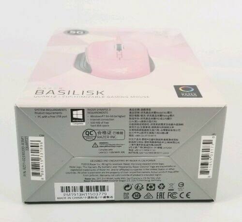 Razer - Basilisk Wired Optical Gaming Mouse with Chroma Lighting - Quartz Pink