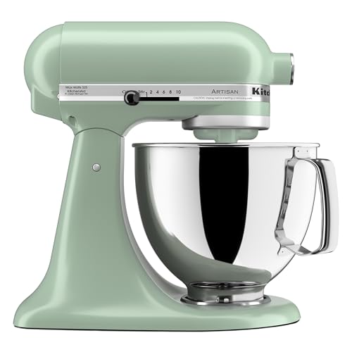 KitchenAid Artisan Series 5 Quart Tilt Head Stand Mixer with Pouring Shield KSM150PS, Removable bowl, Aqua Sky