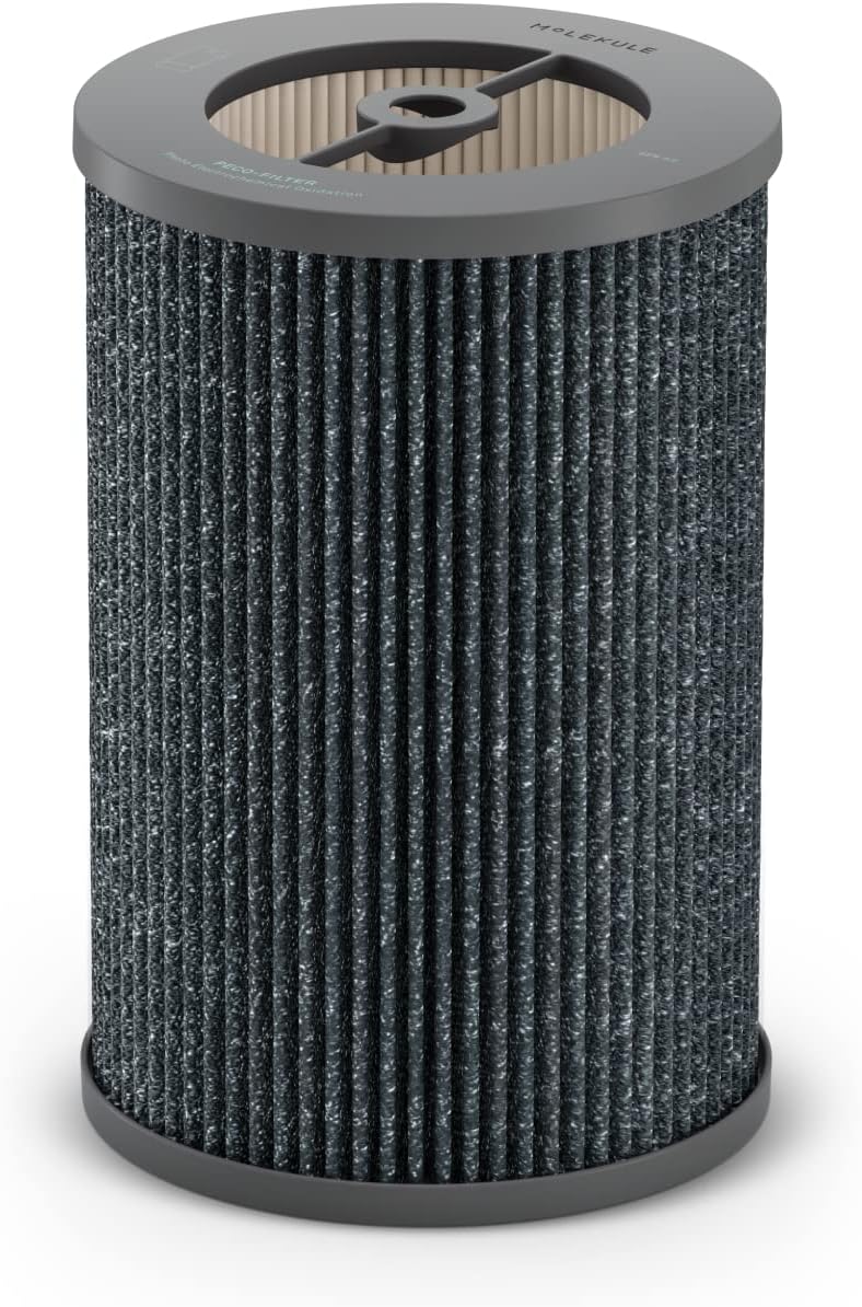 Molekule Air Pro | Air Purifier for Large Rooms up to 1000 sq. ft. w/PECO-HEPA Tri-Power Technology & PECO-HEPA Tri-Power Filter Air Pro | Air Purifier Replacement Filters for Smoke