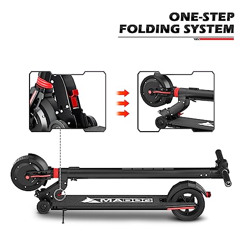 MoNiBloom E-Scooter Electric Kick Scooter w/LED Display and Bluetooth APP, Portable Folding Commuting Scooter for Adults & Teens
