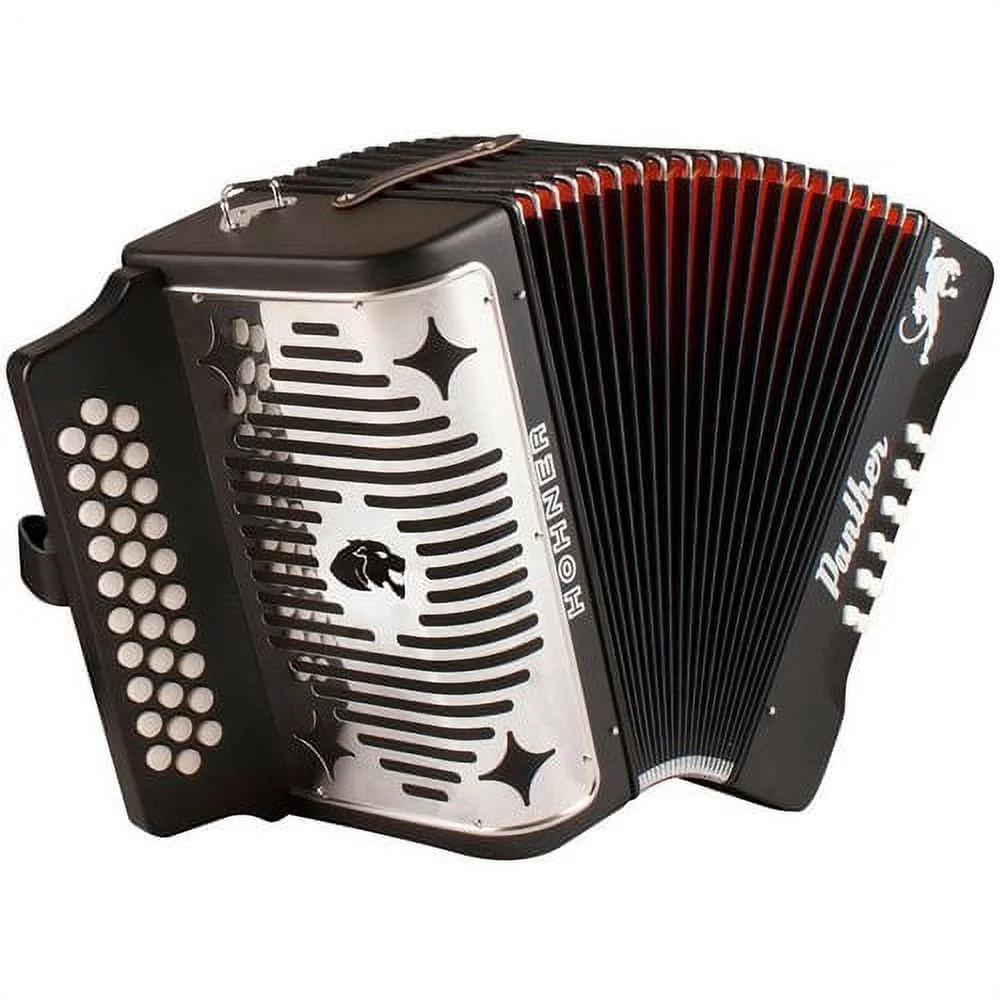 Hohner Panther 3-Row GCF Diatonic Accordion - Curated Treasures Market