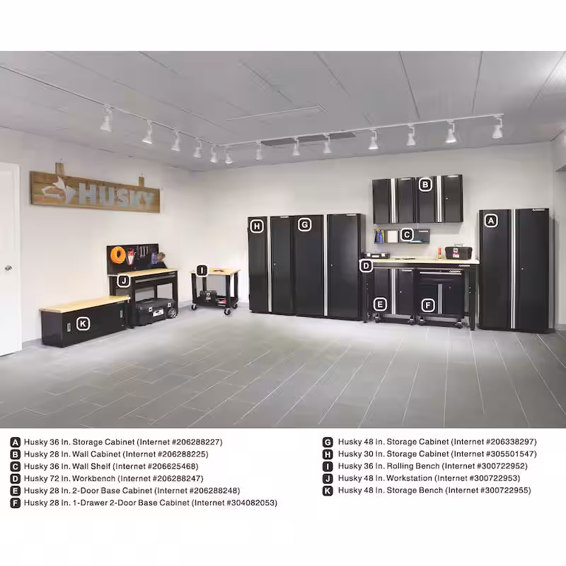 Ready-to-Assemble 24-Gauge Steel Freestanding Garage Cabinet in Black (36.6 in. W x 72 in. H x 18.3 in. D)