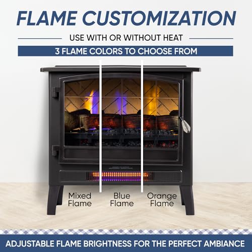 Country Living Infrared Freestanding Electric Stove - Multiple Flame Effects Parent