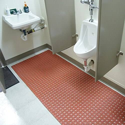 Rubber-Cal Paw-Grip Red 34 in. x 7 ft. Nitrile Non-Slip Rubber Mat