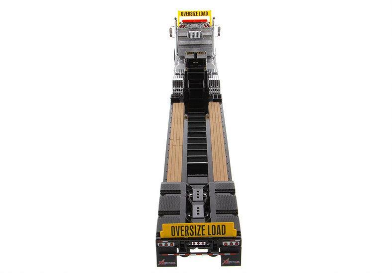 International HX520 Tandem Tractor Black XL 120 Lowboy Trailer 1/50 Diecast Model Diecast Masters 71017