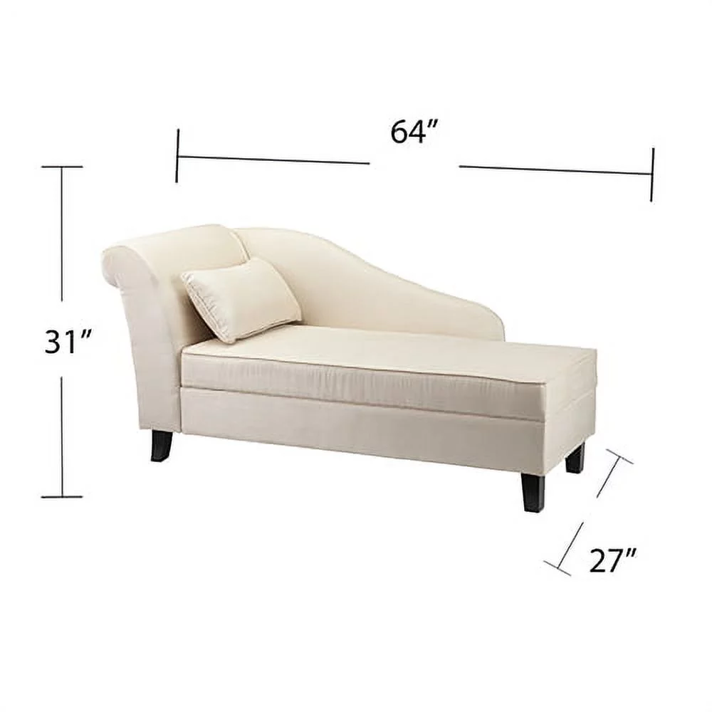 Longino Chaise Lounge w/ Storage, Khaki